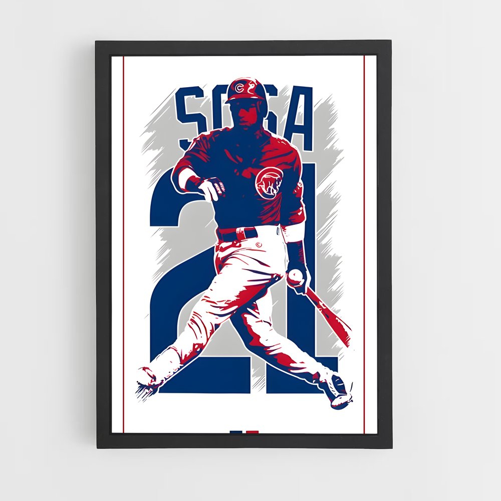 Poster Sammy sosa numéro – affiche Baseball (vue 2)